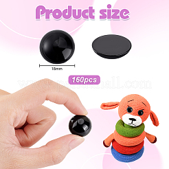 160Pcs Plastic Doll Eyes Cabochons&nbsp;FIND-PH0026-96B