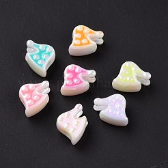 UV Plating Rainbow Iridescent Acrylic European Beads&nbsp;SACR-E009-38