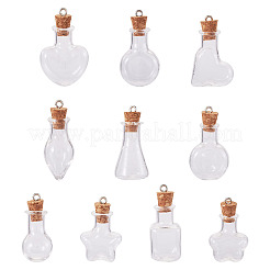 10Pcs 10 Styles Mini Transparent Bottle Pendants&nbsp;FIND-TA0008-30