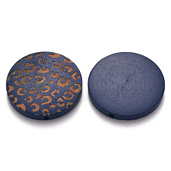 Painted Natural Wood Beads&nbsp;WOOD-N006-07K