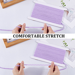 25 Yards Polyester Elastic Wavy Fringe Trim Ribbon&nbsp;SRIB-GF0001-40B
