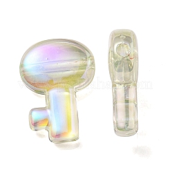UV Plating Rainbow Iridescent Transparent Acrylic Beads&nbsp;OACR-C007-05