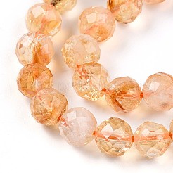 Natural Citrine(Heated) Beads Strands&nbsp;G-S345-6mm-18