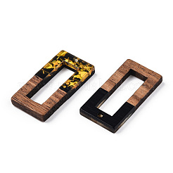 Opaque Resin & Walnut Wood Pendants&nbsp;RESI-N039-37