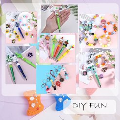 12Pcs 6 Styles Silicone Focal Beads&nbsp;SIL-SZ0001-88