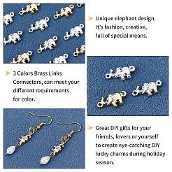 60Pcs 3 Colors Brass Links Connectors&nbsp;KK-PH0002-34