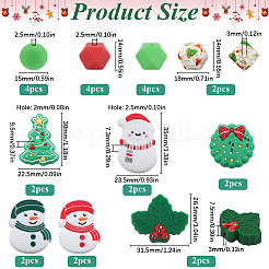 10 Styles Food Grade Eco-Friendly Silicone Beads&nbsp;SIL-SC0002-19