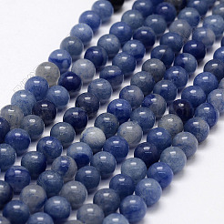 Dyed & Heated Natural Blue Aventurine Beads Strands&nbsp;G-I199-24-6mm