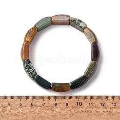 Natural Indian Agate Bead Stretch Bracelets for Women Men&nbsp;BJEW-C097-02A-10