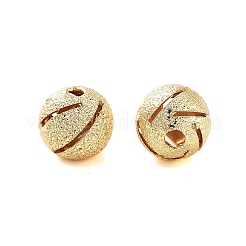 Texture Brass Beads&nbsp;KK-S379-02G-F