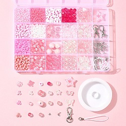 DIY Glass & Acrylic Beads Mobile Phone Strap Making Kits&nbsp;DIY-FS0007-86