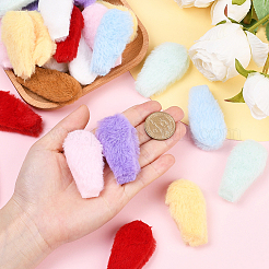 40Pcs 8 Colors Double Face Wool Fibre Cabochons&nbsp;FIND-SC0020-31