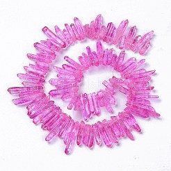 Natural Crackle Quartz Crystal Dyed Beads Strands&nbsp;G-I345-03A