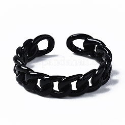 Spray Painted Brass Cuff Rings&nbsp;LS-RJEW-S044-146A