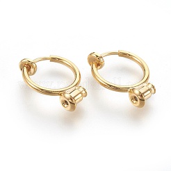 Eco-Friendly Brass Clip-on Hoop Earrings&nbsp;X-KK-L168-04G