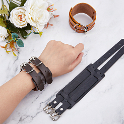 3Pcs 3 Colors Imitation Leather Cord Bracelet&nbsp;BJEW-FH0001-02