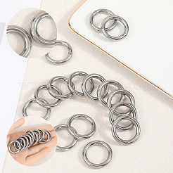 20Pcs 304 Stainless Steel Closed Jump Rings&nbsp;STAS-SP0001-85A