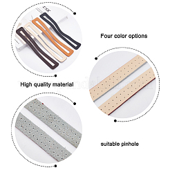 4Pcs 4 Colors Leather Frame for Bag Zipper Side Pocket Making&nbsp;DIY-WR0001-78