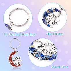 Natural & Synthetic Gemstone Keychain&nbsp;KEYC-TAC00041