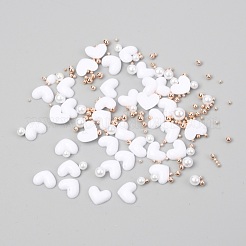 Heart Plastic Cabochons Nail&nbsp;MRMJ-I001-04B-RG