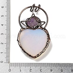 Natural & Synthetic Mixed Gemstone & Amethyst Big Pendants&nbsp;G-A221-04