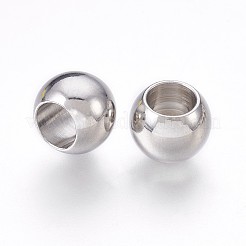 Tarnish Resistant 201 Stainless Steel European Beads&nbsp;X-STAS-P220-07P