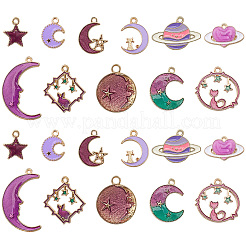 24Pcs 12 Styles Alloy Enamel Pendants&nbsp;ENAM-BM0001-50
