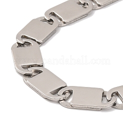 201 Stainless Steel Oval Mariner Link Chain Necklace&nbsp;NJEW-F222-37P-05