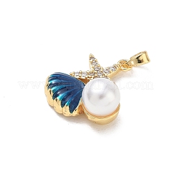 Brass Enamel Pendants&nbsp;LS-RB-CBA2CEF-01G-02