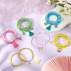 32Pcs 32 Style Glass Seed Beaded Stretch Bracelets Set&nbsp;BJEW-BC0001-08