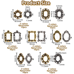 14 Styles Alloy Cabochons&nbsp;MRMJ-OC0004-09