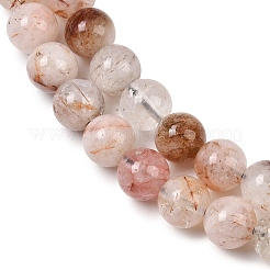 Natural Black Gold Rutilated Quartz Beads Strands&nbsp;X-G-P596-8mm-02
