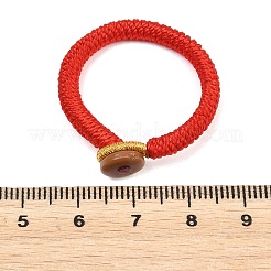 Handwoven Gradient Braided Polyester Cord Pendant Decorations&nbsp;HJEW-F026-01C
