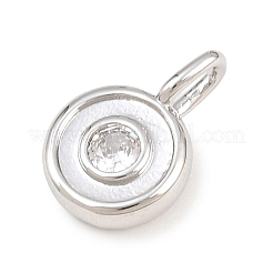 Brass Pave Clear Cubic Zirconia Charms&nbsp;CU-CBAFB7D-08P