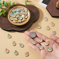 50Pcs 5 Colors Alloy Pendants&nbsp;ENAM-TA0003-93G