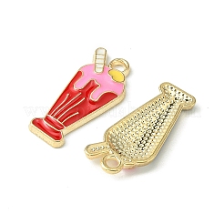 10Pcs 5 Colors Alloy Enamel Pendants&nbsp;ENAM-YW0003-28