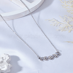 1Pc Alloy Moon Pendant Necklaces for Women&nbsp;NJEW-LP0003-12