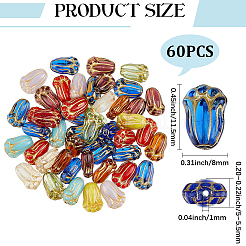 60Pcs Glass Beads&nbsp;GLAA-PA0001-71