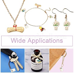 30Pcs 5 Styles Graduation Theme Alloy Enamel Pendants&nbsp;FIND-CJ0002-50