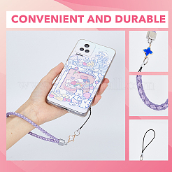 1 Set PU Leather Knitting Wrist Lanyard Hand Mobile Straps&nbsp;HJEW-FH0006-50