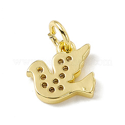Brass Micro Pave Cubic Zirconia Charms&nbsp;ZIRC-F132-29G