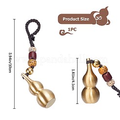 Detachable Brass Gourd Feng Shui Hanging Ornament for Wealth & Success&nbsp;KEYC-WH0036-17G