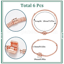 6Pcs Brass European Style Bracelet Making&nbsp;PPJ-SC0001-01A