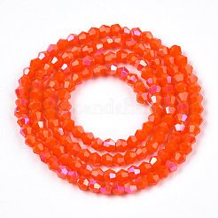 Opaque Solid Color Electroplate Glass Beads Strands&nbsp;EGLA-A039-P2mm-L03