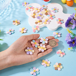 50Pcs 5 Colors Opaque Resin Cabochons&nbsp;RESI-TA0004-93