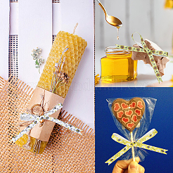 7 Rolls 7 Styles Polyester Bees Printed Grosgrain Ribbons Set&nbsp;SRIB-CY0001-02A