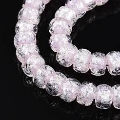 Luminous Handmade Silver Foil Glass Beads Strands&nbsp;FOIL-N029-02B-02