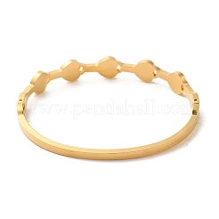 Heart Enamel Vacuum Plating PVD Vacuum Plating 304 Stainless Steel Bangles for Women&nbsp;BJEW-F474-26G