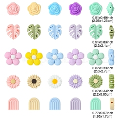 25Pcs 25 Styles Food Grade Eco-Friendly Silicone Focal Beads&nbsp;SIL-YW0001-58
