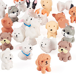 22Pcs 11 Styles Resin Dog Miniature Model&nbsp;DJEW-TA0001-30